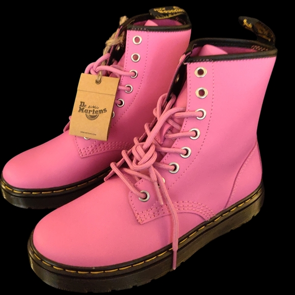 Dr. Martens Zavala Combat Pink Boots. Unisex. Size 5 M/ 6 L - Picture 7 of 12